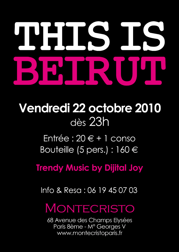 This i Beirut aux Champs Elysees, club Montecristo
